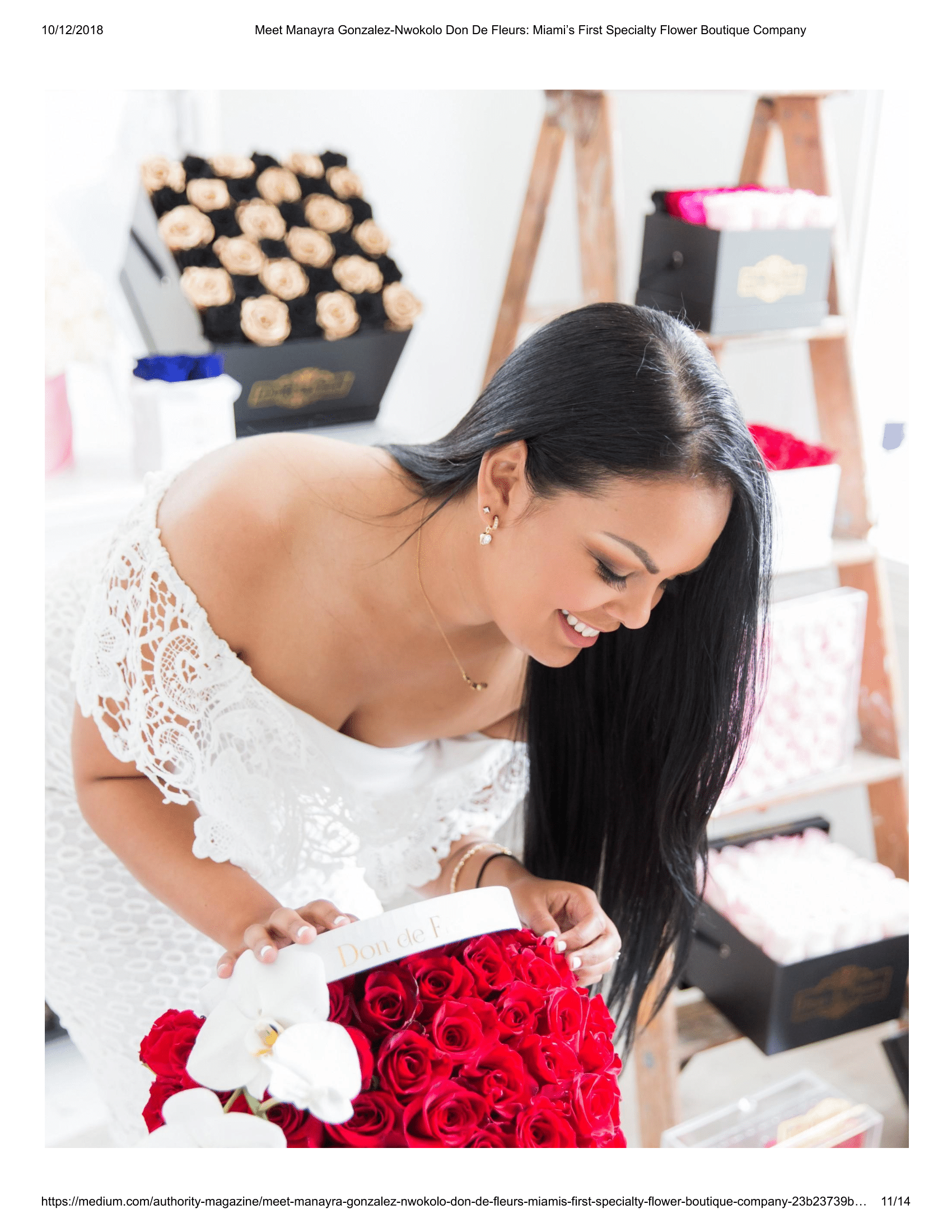 Meet Manayra Gonzalez-Nwokolo Don de Fleurs: Miami's First Speciality Flower Boutique Company
